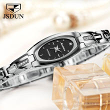 Relógio mecânico feminino lindo vestido presente moda simples à prova d&#39;água feminina relógio de pulso pulseira de aço inoxidável 2020